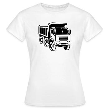 Camion-benne - T-shirt Femme - blanc - Devant - AI Model Female 172 dark (172cm)