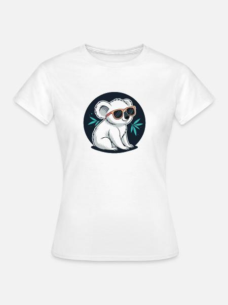 Koala-Chic-Sonnenbrillen - Frauen T-Shirt - Weiß