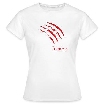 Türkei Krallenspuren Motiv - Frauen T-Shirt - Weiß - Vorne - AI Model Female 172 dark (172cm)