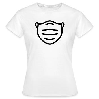 Maske - Frauen T-Shirt - Weiß - Vorne - AI Model Female 172 dark (172cm)