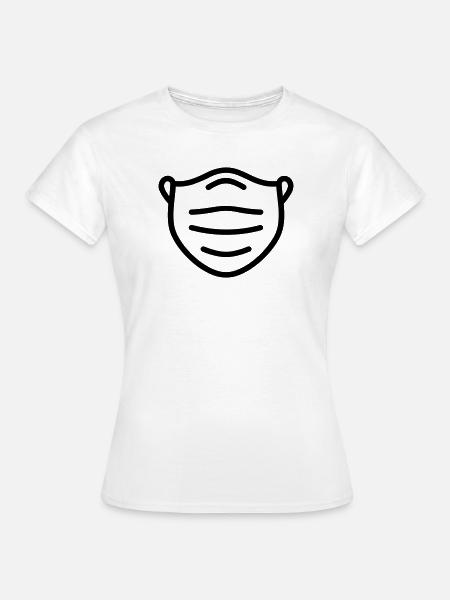 Maske - Frauen T-Shirt - Weiß