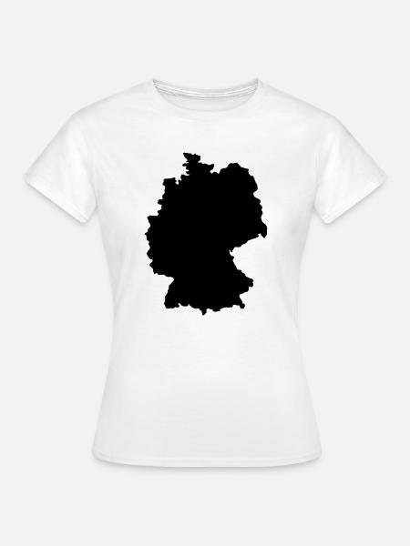 Karte von Deutschland - Frauen T-Shirt - Weiß
