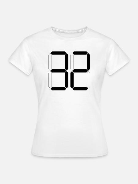 NUMMER 32 Zweiunddreißig Geschenk Digital - Frauen T-Shirt - Weiß