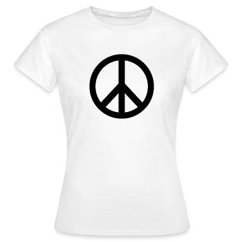 Signe de paix - T-shirt Femme - blanc - Devant - AI Model Female 172 dark (172cm)