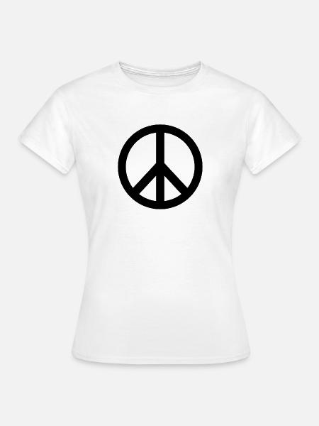 Friedenszeichen - Frauen T-Shirt - Weiß