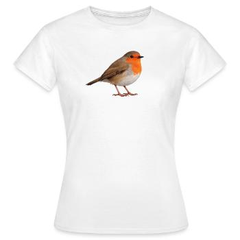 Robin - Women's T-Shirt - white - Front - AI Model Female 172 dark (172cm)