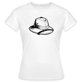 Safari-Hut - Frauen T-Shirt - Weiß - Vorne - AI Model Female 172 dark (172cm)