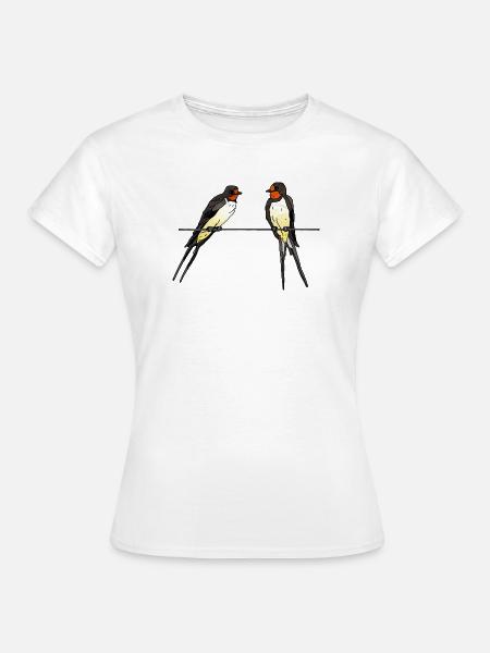 Schwalben - Frauen T-Shirt - Weiß