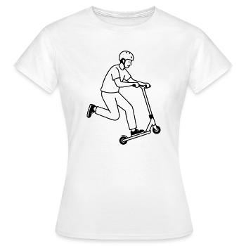 Trottinette cascade - T-shirt Femme - blanc - Devant - AI Model Female 172 dark (172cm)
