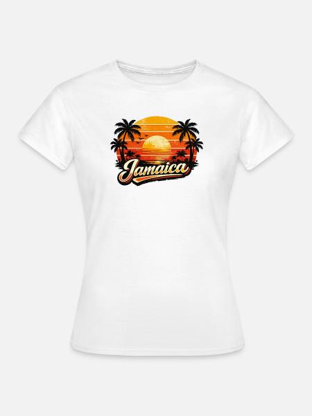 Jamaican Sunset - Frauen T-Shirt - Weiß