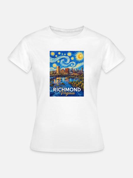 Richmond Starry Skyline Virginia - Frauen T-Shirt - Weiß