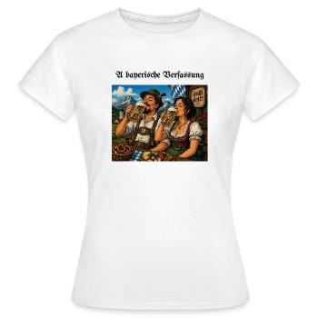 A_bayerische_Verfassung - Frauen T-Shirt - Weiß - Vorne - AI Model Female 172 dark (172cm)