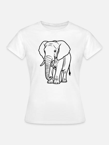 Elefant - Frauen T-Shirt - Weiß