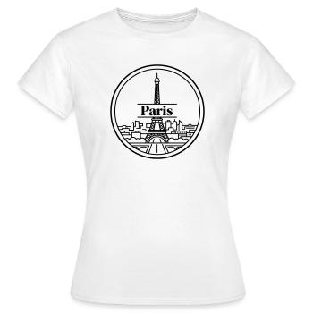 Paris - Women's T-Shirt - white - Front - AI Model Female 172 dark (172cm)