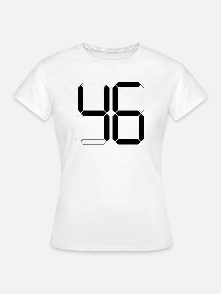 NUMMER 46 Sechsundvierzig Geschenk Digital - Frauen T-Shirt - Weiß