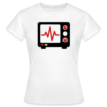EKG Monitor Herzschlag Medizin - Frauen T-Shirt - Weiß - Vorne - AI Model Female 172 dark (172cm)