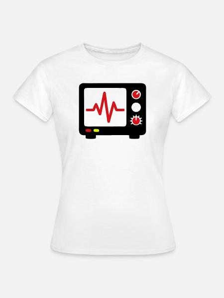 EKG Monitor Herzschlag Medizin - Frauen T-Shirt - Weiß