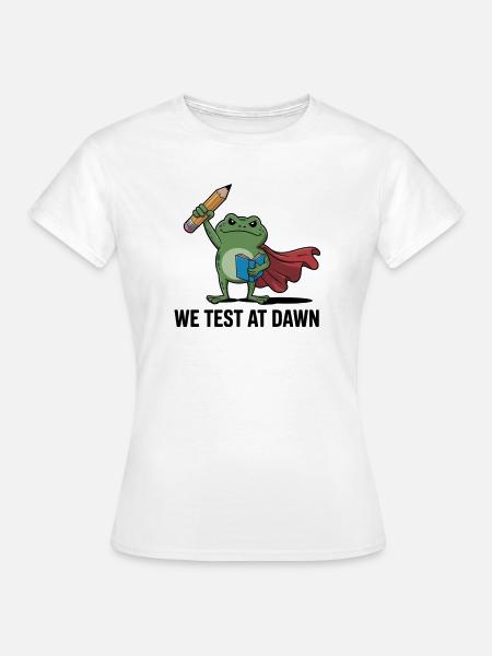 Dawn-getesteter Frosch-Superheld - Frauen T-Shirt - Weiß