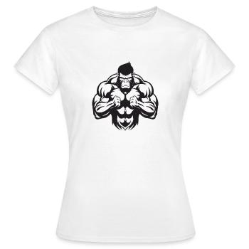 Musculation Gorilla - T-shirt Femme - blanc - Devant - AI Model Female 172 dark (172cm)