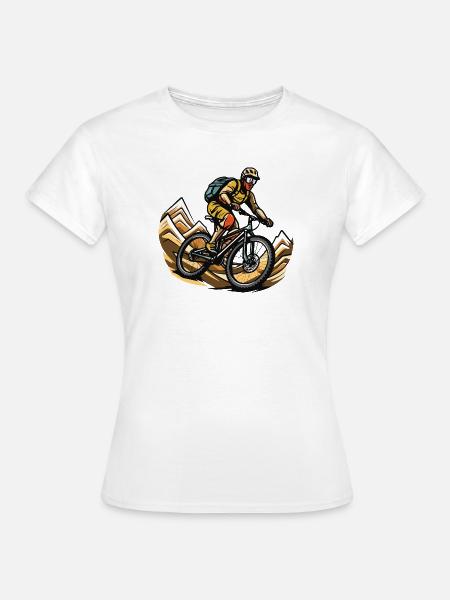 Mountainbiker Sport Mountainbike - Frauen T-Shirt - Weiß