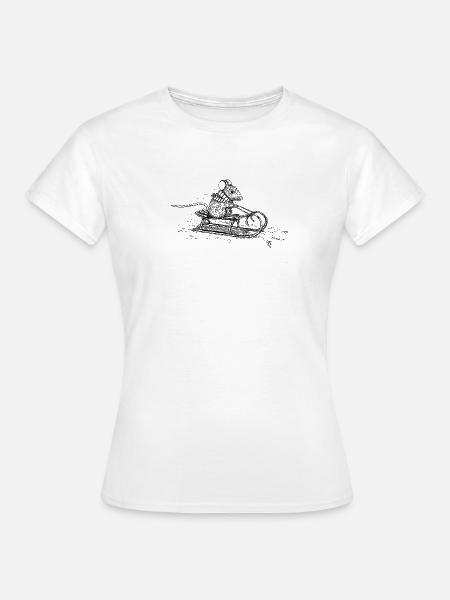 Schlitten - Frauen T-Shirt - Weiß
