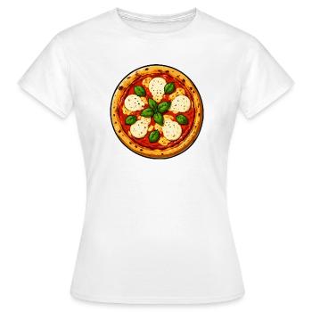 Basilikum-Pizza Comic - Frauen T-Shirt - Weiß - Vorne - AI Model Female 172 dark (172cm)