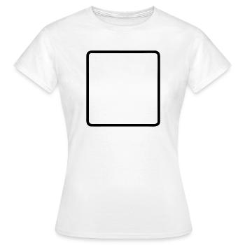 Cadre carré arrondi - T-shirt Femme - blanc - Devant - AI Model Female 172 dark (172cm)