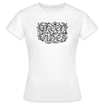 Green Vibes - T-shirt Femme - blanc - Devant - AI Model Female 172 dark (172cm)