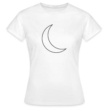 Crescent Moon - Women's T-Shirt - white - Front - AI Model Female 172 dark (172cm)