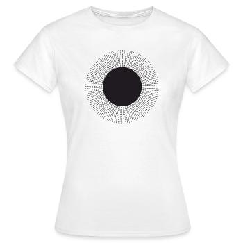 Radialer Punkt-Sonnenstrahl - Frauen T-Shirt - Weiß - Vorne - AI Model Female 172 dark (172cm)