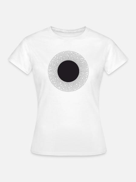 Radialer Punkt-Sonnenstrahl - Frauen T-Shirt - Weiß