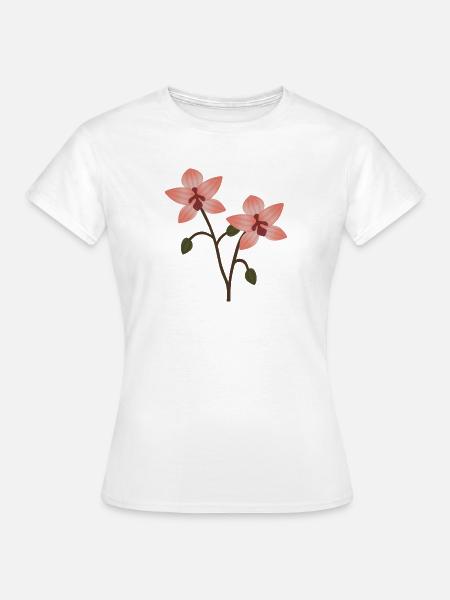 Pastellorchideenblüte - Frauen T-Shirt - Weiß