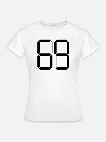 NUMMER 69 Neunundsechzig Geschenk Digital - Frauen T-Shirt - Weiß