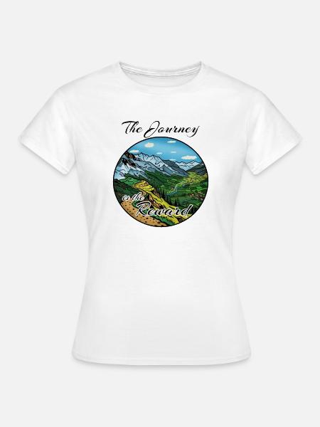 Die Reise ist die Belohnung - Frauen T-Shirt - Weiß