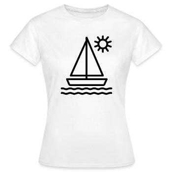 Segelschiff - Frauen T-Shirt - Weiß - Vorne - AI Model Female 172 dark (172cm)