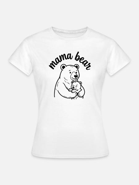 Bärenmama - Frauen T-Shirt - Weiß