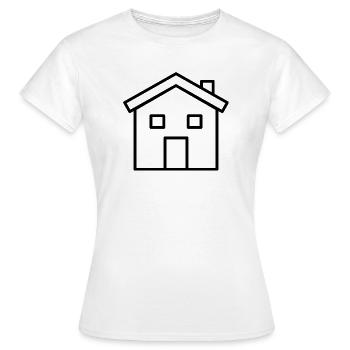 House Outline - Women's T-Shirt - white - Front - AI Model Female 172 dark (172cm)