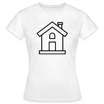 House Outline - Women's T-Shirt - white - Front - AI Model Female 172 dark (172cm)