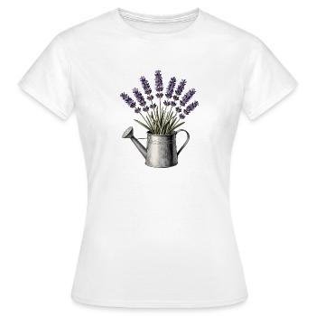 Lavande dans un arrosoir - T-shirt Femme - blanc - Devant - AI Model Female 172 dark (172cm)