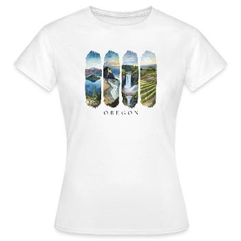 Oregon Travel – Pazifik & Cascades Natur Design - Frauen T-Shirt - Weiß - Vorne - AI Model Female 172 dark (172cm)