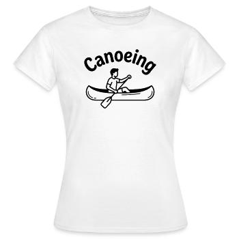 Navigation en canoë - T-shirt Femme - blanc - Devant - AI Model Female 172 dark (172cm)