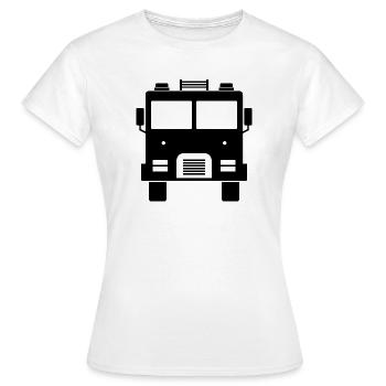 Camion de pompiers - T-shirt Femme - blanc - Devant - AI Model Female 172 dark (172cm)