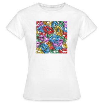 Colorful kisses - Women's T-Shirt - white - Front - AI Model Female 172 dark (172cm)