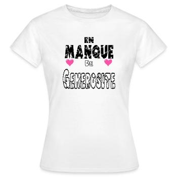 In Need of Generosity - Women's T-Shirt - white - Front - AI Model Female 172 dark (172cm)