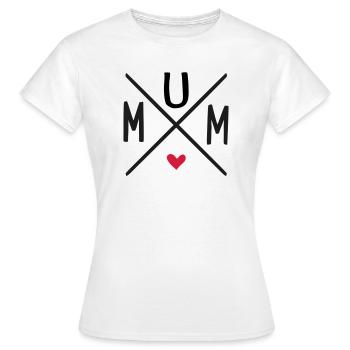 Mum - Frauen T-Shirt - Weiß - Vorne - AI Model Female 172 dark (172cm)