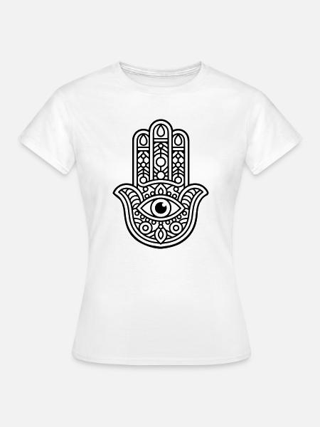 Hamsa-Zeichen - Frauen T-Shirt - Weiß