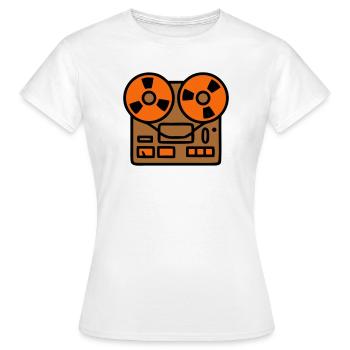 Tonbandgerät Audio Podcast Studio - Frauen T-Shirt - Weiß - Vorne - AI Model Female 172 dark (172cm)