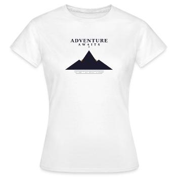 L’aventure vous attend - T-shirt Femme - blanc - Devant - AI Model Female 172 dark (172cm)
