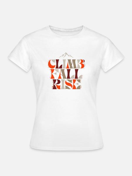 Retro Mountain Climb - Frauen T-Shirt - Weiß
