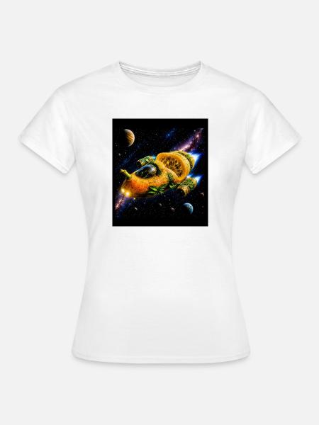 Citrus Raumschiff-Abenteuer - Frauen T-Shirt - Weiß